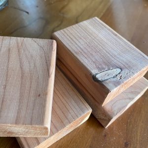 Four cedar blocks