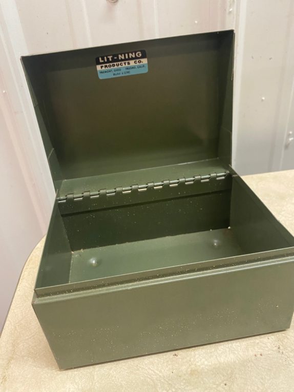 Metal file boxes - pair