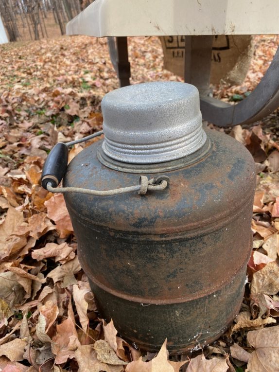 Porcelain lined antique cooler