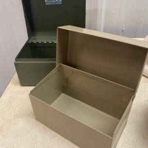 Metal file boxes - pair